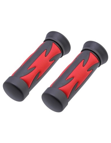 Grips 7/8 long 135mm Iron Cross Black/Red.
